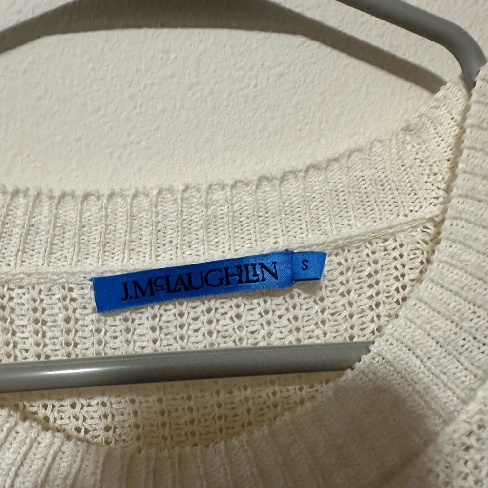 J McLaughlin linen blend crewneck sweater size small - Picture 2 of 5